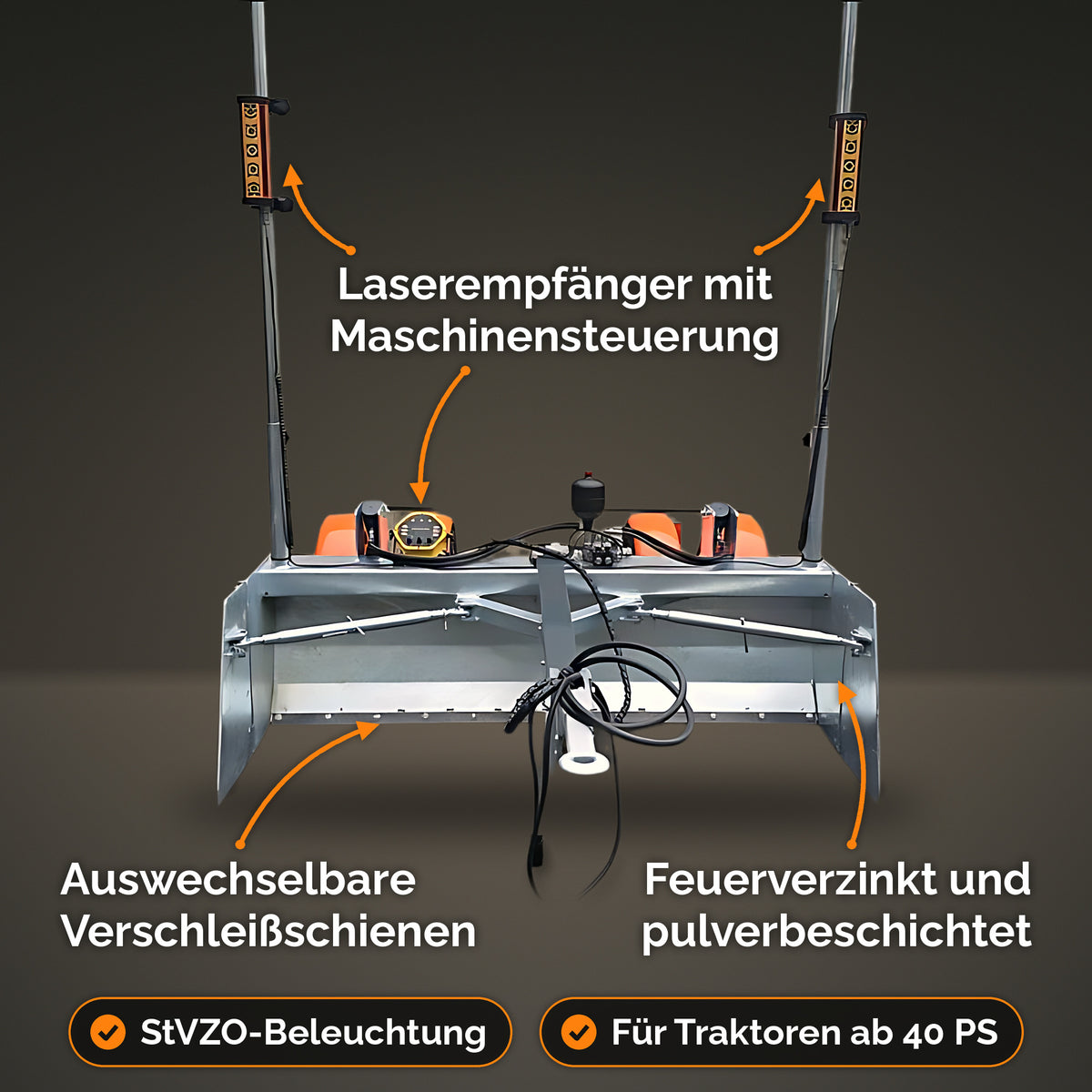 Planierhobel mit Laser, ab 40 PS